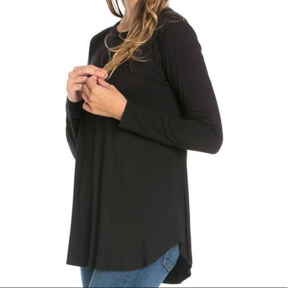 NWT Black crew neck long sleeve!